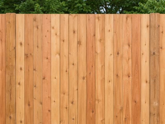 Basic flat top cedar fence