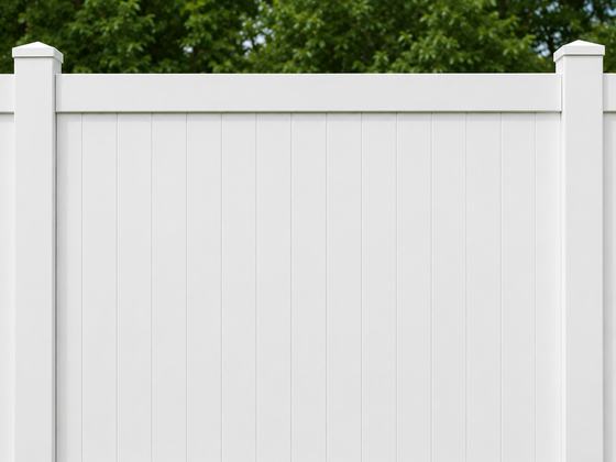 White vinyl fence